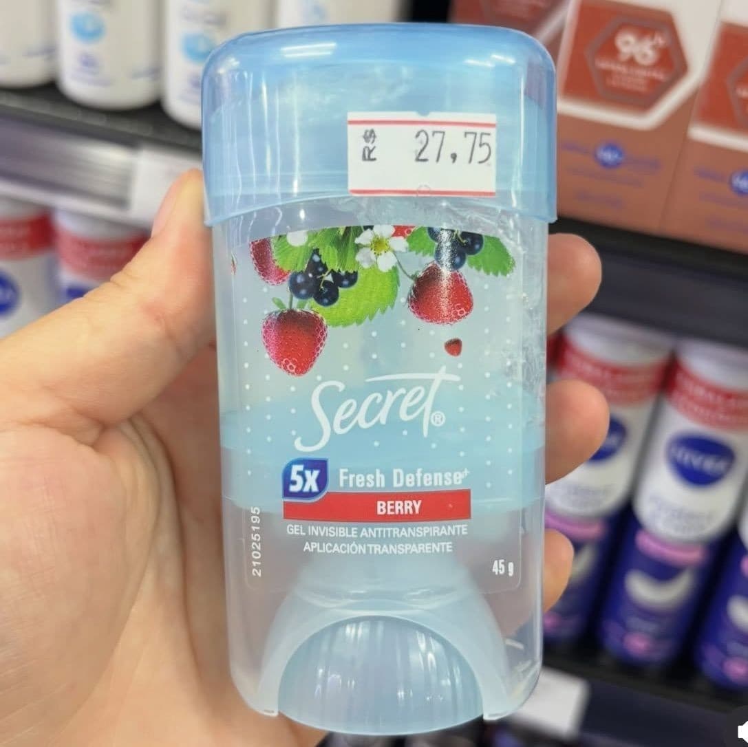 Secret Desodorante Antitranspirante em Gel Berry Frutas Vermelhas 45g