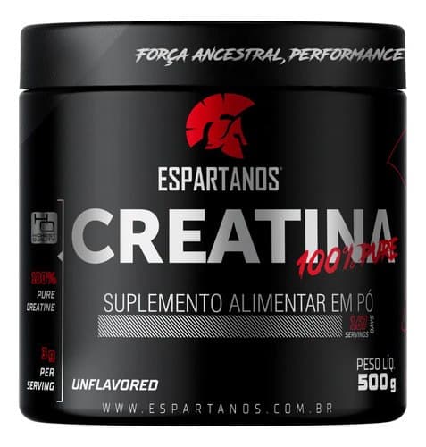 Creatina Monohidratada 500g 100% Pura Espartanos Sem Sabor